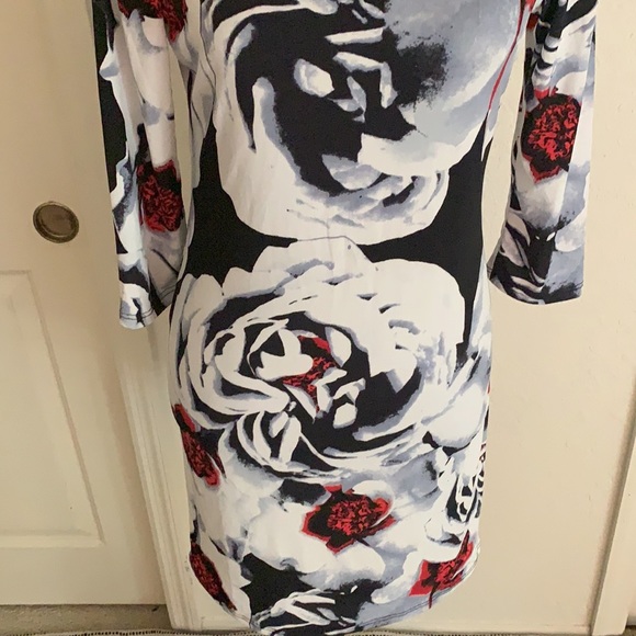Allen B by Allen Schwartz Size Medium Rose/Floral Design Dress - Picture 6 of 10